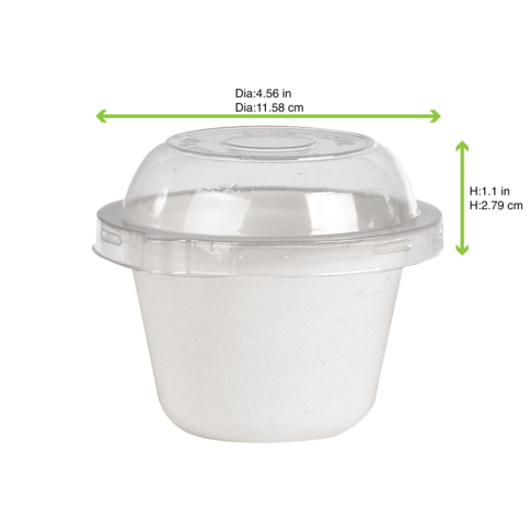 Couvercle PET transparent 350ml 116mm  H28mm