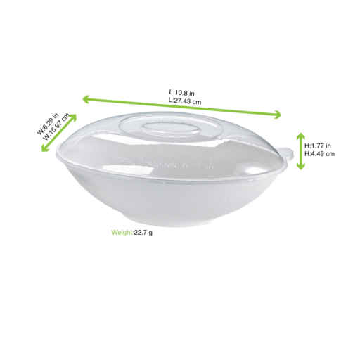 Couvercle PET transparent "BioNchic"    H45mm