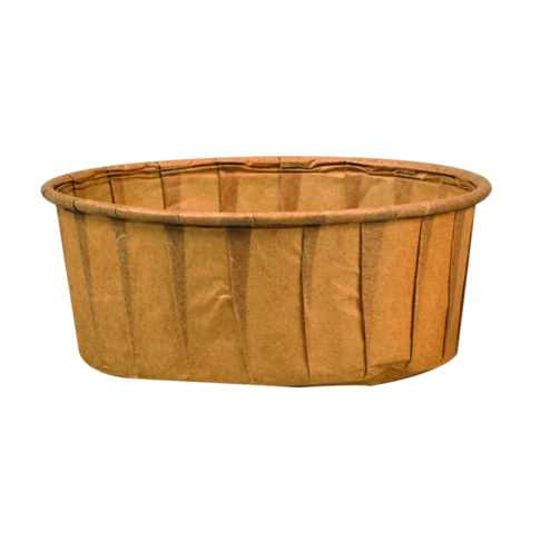 Pot papier plissé kraft avec boîte distributrice 120ml 75mm  H30mm