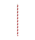 Chalumeau papier cocktail rouge/blanc  6mm  H145mm