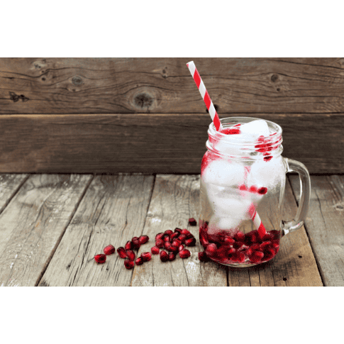 Chalumeau papier cocktail rouge/blanc  6mm  H145mm