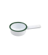 Enamel Mini Casserole Blanche Avec Bord Vert 100Ml X 12Pcs