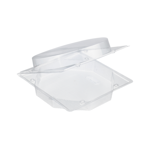 Boite blister plastique transparente avec couvercle charnière pour gâteau 26cm    H110mm