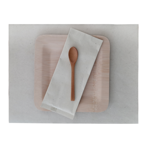 Set de plateau papier crème 30 x 40 cm