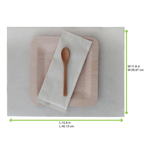 Set de plateau papier crème 30 x 40 cm