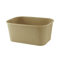 Saladier rectangulaire en kraft lamine pp 850ml 184mm  H76mm