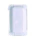 Assiette rectangulaire en carton vierge blanc 150x90mm