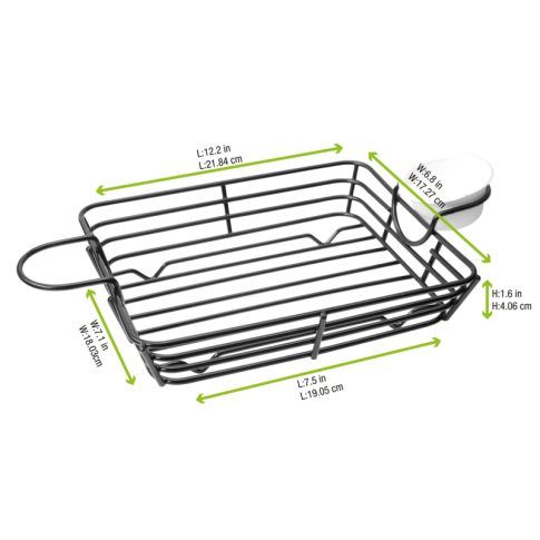 Panier Rectangle Avec Porte Ramequins Integres 310X180X60Mm - X6 Pcs
