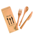 Kit Couverts Bambou 3/1 Emballage Kraft