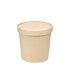 Pot carton fibre de bambou chaud et froid avec couvercle   H110mm 710ml