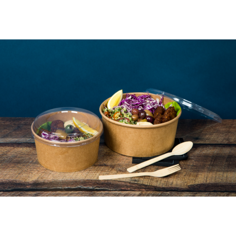 Saladier rond en carton kraft "Buckaty"
