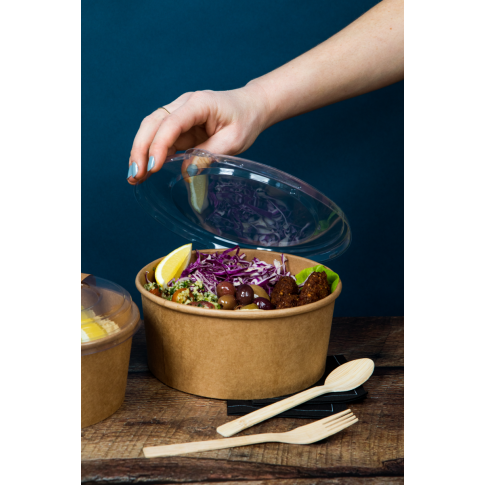 Saladier rond en carton kraft "Buckaty"