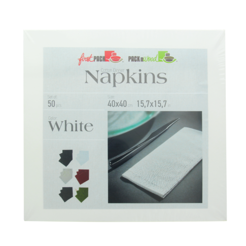 Serviette de table coton blanc