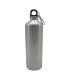 Bouteille à eau en aluminium avec bouchon mousqueton   H255mm 750ml