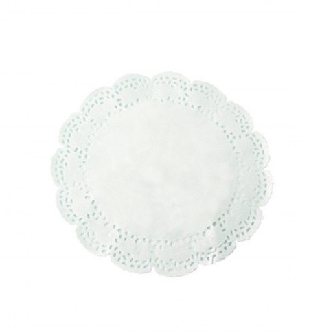 Dentelle papier blanc ronde  120mm