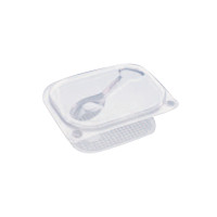 Boîte transparente avec espace pour spork    H50mm