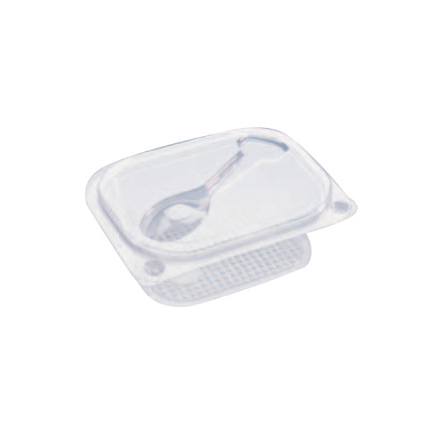 Boîte transparente avec espace pour spork    H50mm