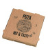 Boîte à pizza carton brun décor "Hot and Tasty" 290x290mm H40mm
