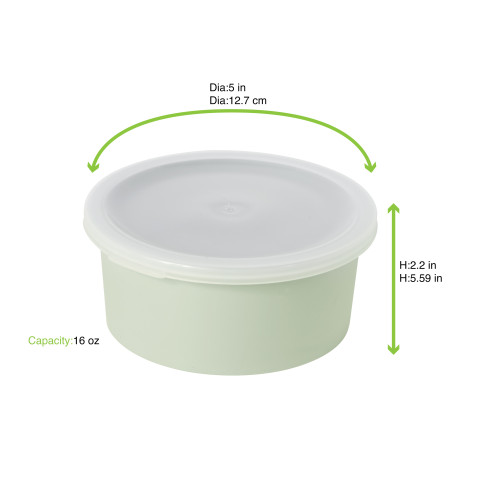"Phoenix" Bol RÃ©employable RecyclÃ© Vert D'Eau Diam126Mm H55Mm 470Ml/16Oz X24Pcs (4X6Pcs)
