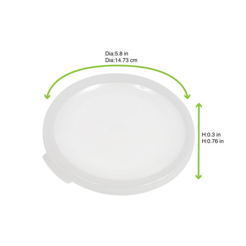 "Phoenix" Couvercle Réemployable Translucide Diam147Mm H7Mm X24Pcs (4X6Pcs)