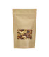 Sac poche debout kraft transparent avec zip de fermeture 130x35mm H210mm