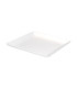 Assiette carrée blanche en pulpe "BioNChic" 160x160mm
