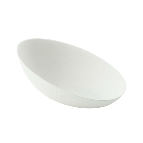 Mise en bouche blanche en pulpe Œuf 80x52mm H29mm