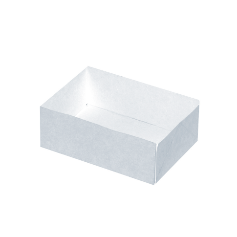Boîte pâtissière carton blanc sans couvercle    H50mm