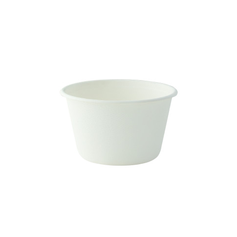Pot à dessert blanc en pulpe de canne à sucre  H55mm 240ml
