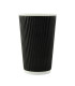 Gobelet rippley noir sans plastique 460ml 90mm  H138mm