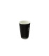Gobelet rippley noir sans plastique 120ml 62mm  H63mm