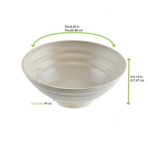 Bol réemployable composite beige 1000ml 190mm  H80mm