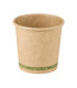 Gobelet Zen en carton kraft brun sans plastique, Waterbased 72ml 54mm  H60mm