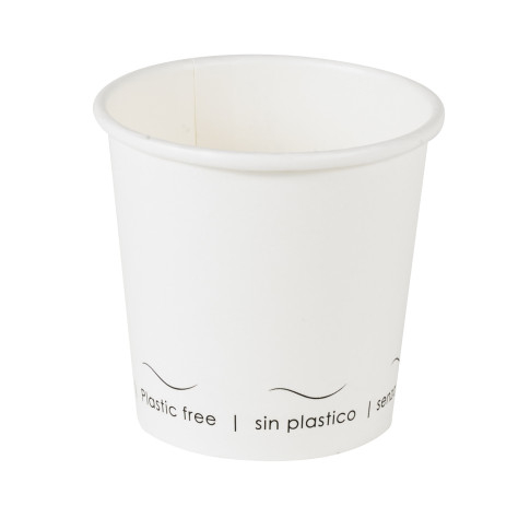 Gobelet Eden blanc en carton sans plastique, Waterbased 590ml 90mm  H60mm