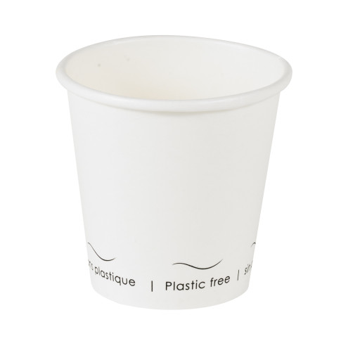 Gobelet Eden blanc en carton sans plastique, Waterbased 470ml 90mm  H57mm