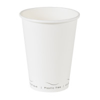 Gobelet Eden blanc en carton sans plastique, Waterbased 300ml 90mm  H110mm