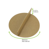 Diviseur 2 parties en carton brun  133mm H37mm
