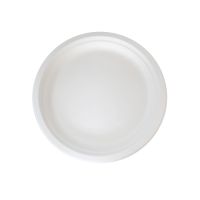 Assiette ronde blanche en pulpe dia176mm