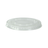 Couvercle transparent plat en plastique PET  dia61mm H8mm