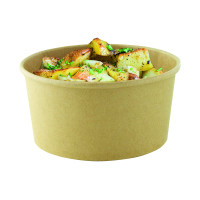 Saladier rond Buckaty en carton kraft brun 750ml dia150mm H60mm