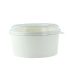 Saladier rond Blanc "Buckaty" et couvercle PET750ml 145mmH60mm