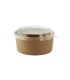 Combo Saladier rond kraft et couvercle 750ml 145mmH60mm