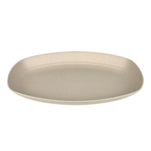 Huskly assiette ovale réemployable composite beige250mmH32mm