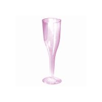 Flûte à champagne plastique PS fushia transparente