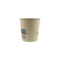 Gobelet blanc en carton fibre de bambou avec laminage plastique PE H60mm 90ml