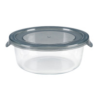 COOK SHOW Combo Bol verre borosilicate + Couv PP  H74mm 950ml