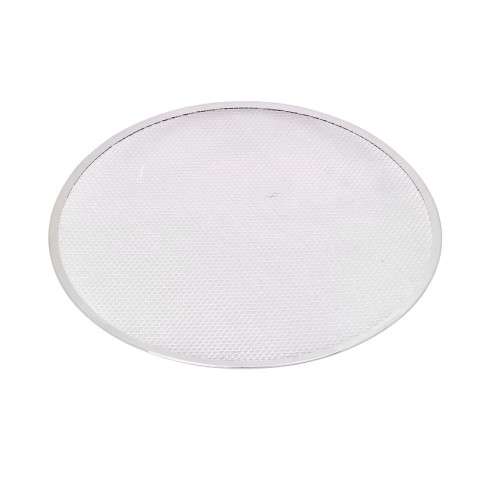 Grille à pizza ronde aluminium à fond ajouré  H4mm
