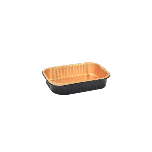 Opseal Barquette aluminium noir/or 161x110mm H38mm 475ml