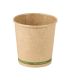 Gobelet Zen en carton kraft brun sans plastique, WaterbasedH57mm 72ml