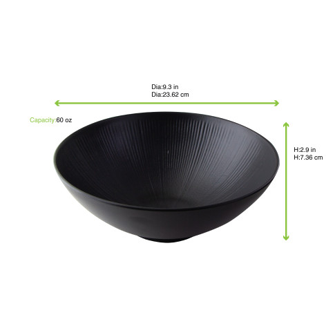 Black Phoenix bol noir ré-employable  H88mm 1800ml